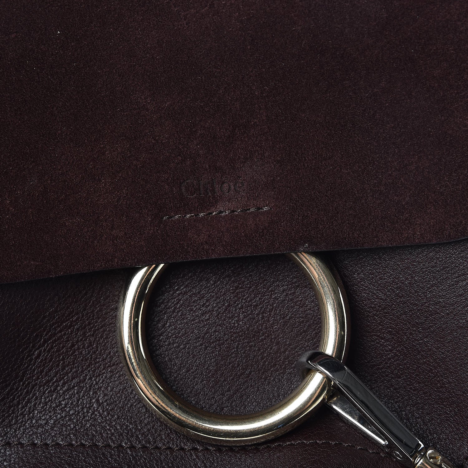 Chloe Suede Calfskin Small Faye Backpack Carbon Brown 7 of 19