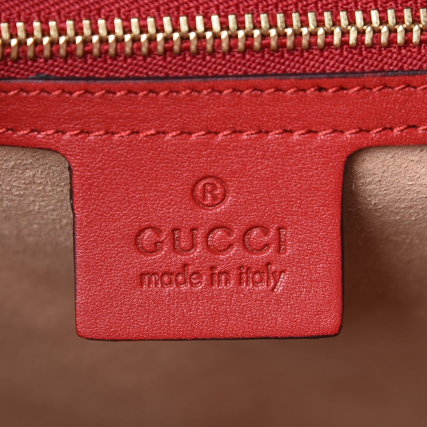 Gucci Apollo Calfskin GG Dadini Embroidered Chain Shoulder Tote Hibiscus Red 8 of 9