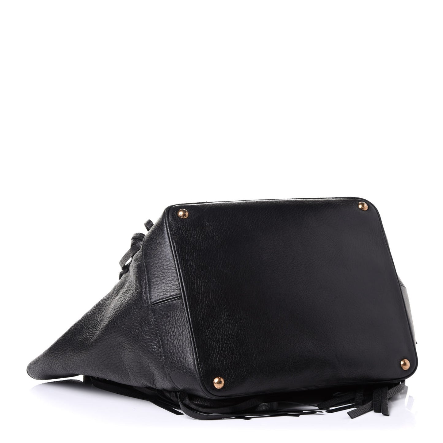 Cervo Deerskin Fringe Tote Black