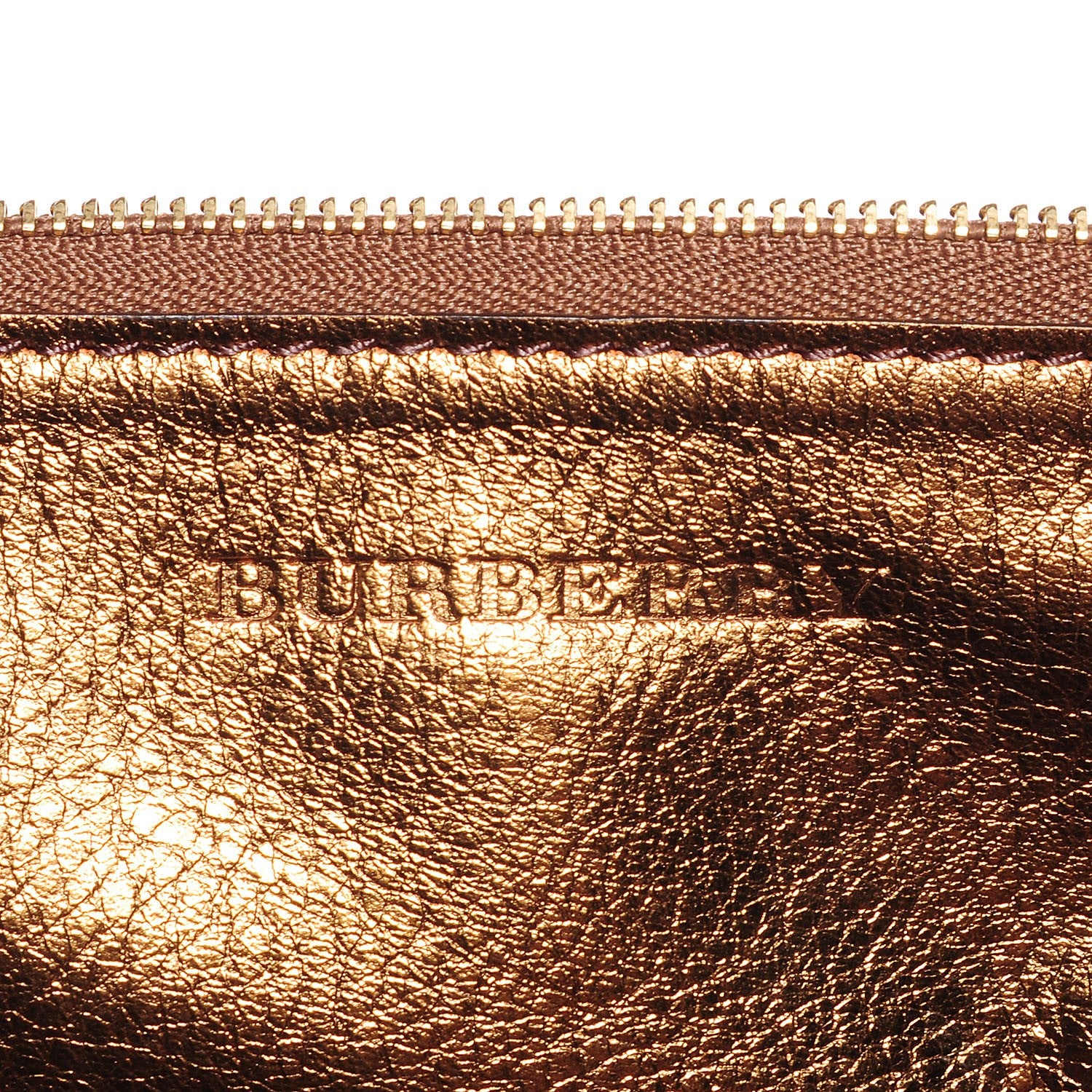 Burberry Metallic Calfskin Perforated Grommet Medium Salisbury Tote Bronze 6 of 8