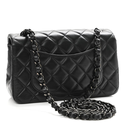 Chanel Lambskin Quilted Mini Rectangular Flap So Black 3 of 10