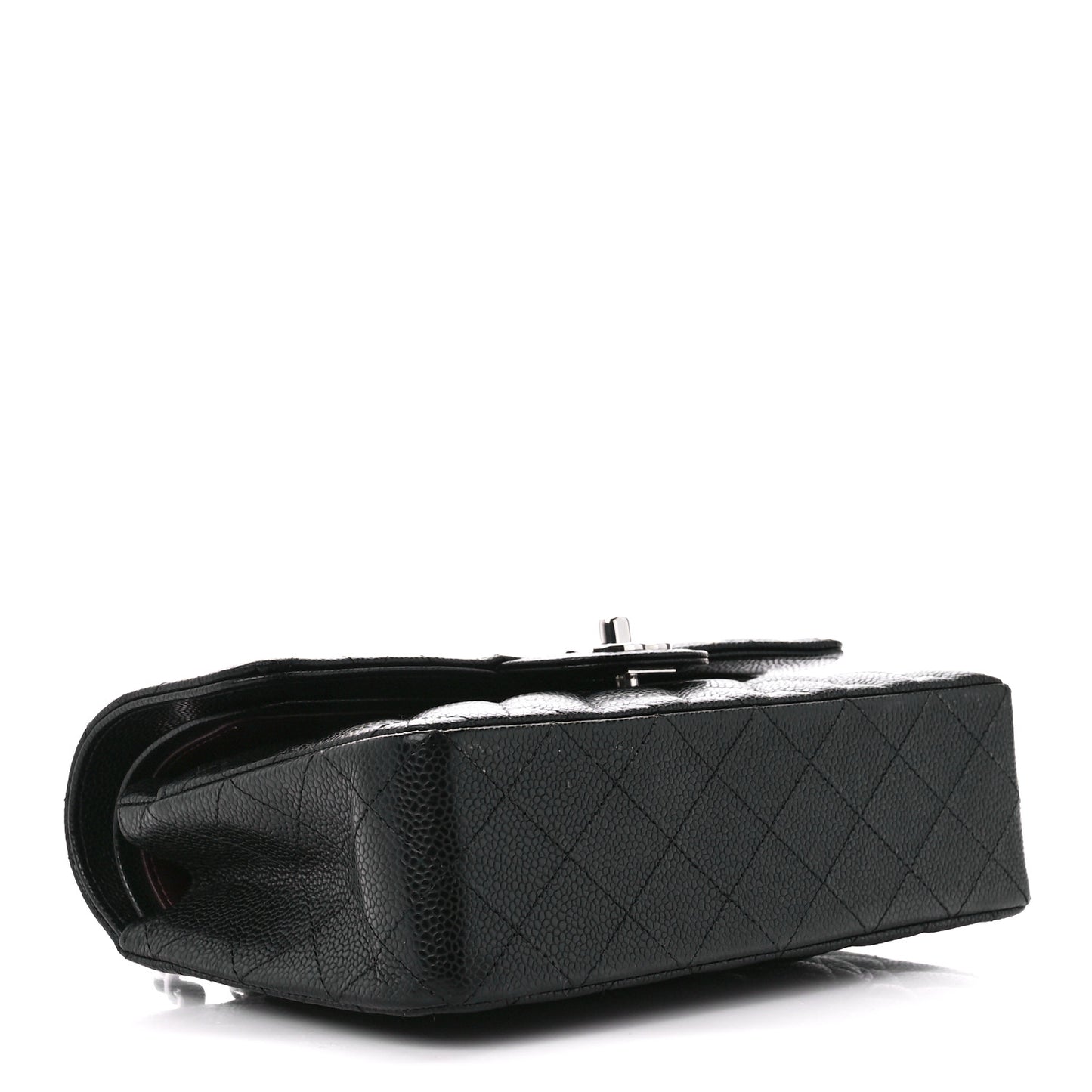 Caviar Quilted Small Double Flap Black
