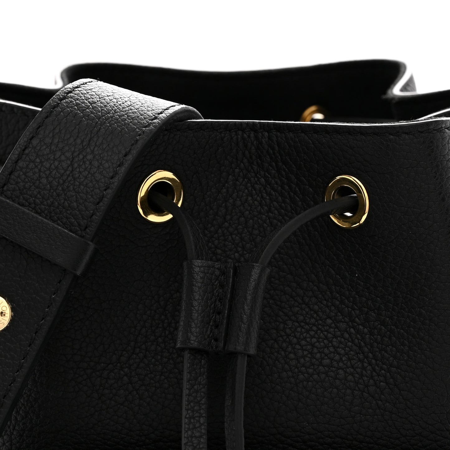 Calfskin Lockme Bucket MM Black