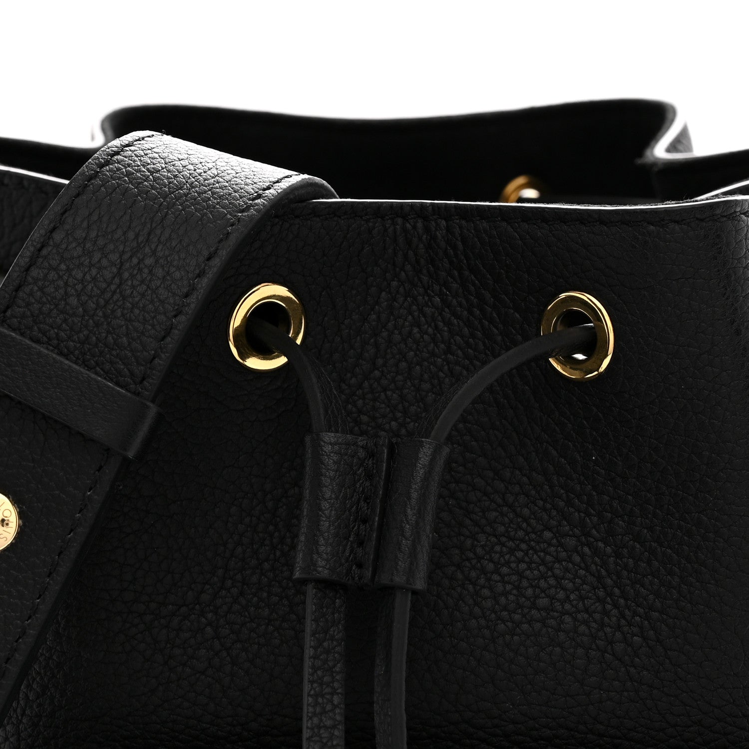 Louis Vuitton Calfskin Lockme Bucket MM Black 7 of 9