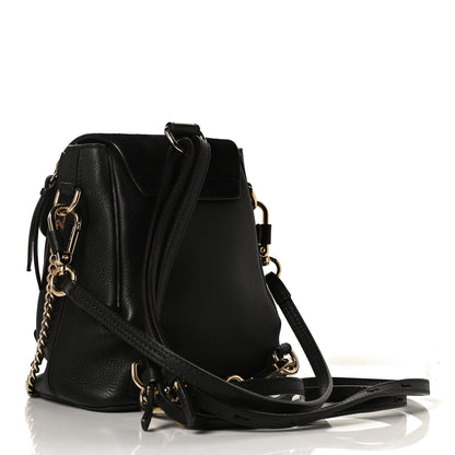 Chloe Suede Calfskin Mini Faye Backpack Black 2 of 11