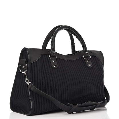 Balenciaga Ribbed Neoprene Classic Silver Hardware City Black 4 of 12