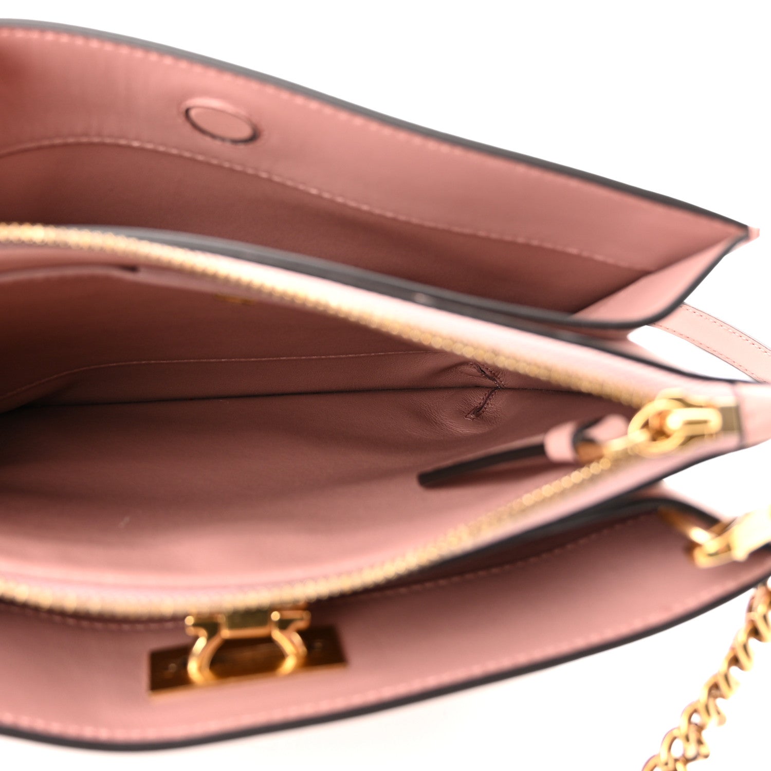 Salvatore Ferragamo Calfskin Trifolio Crossbody Bag Antique Rose 5 of 10