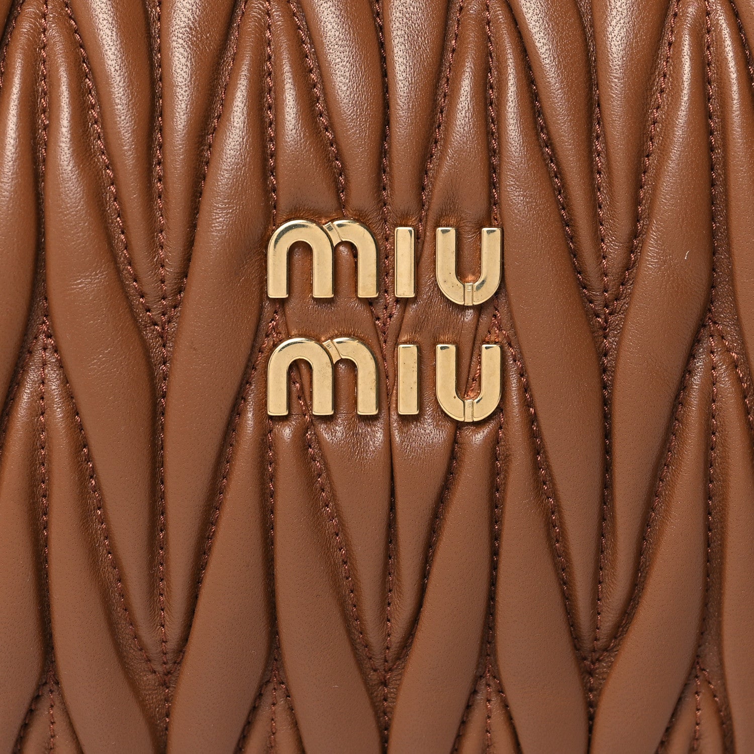 Miu Miu Nappa Matelasse Wander Large Hobo Cognac 7 of 9