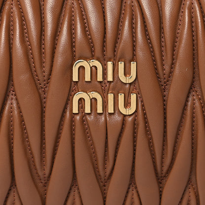 Miu Miu Nappa Matelasse Wander Large Hobo Cognac 7 of 9