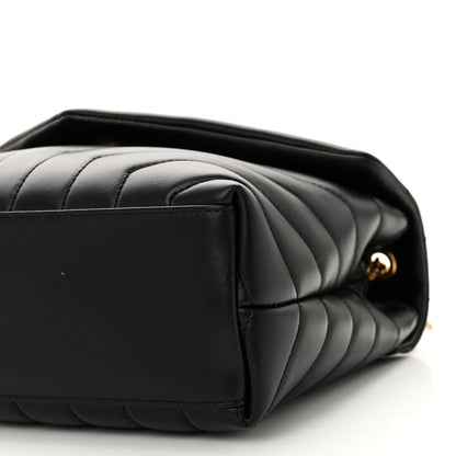 Saint Laurent Calfskin Y Quilted Monogram Small Loulou Chain Satchel Black 9 of 9
