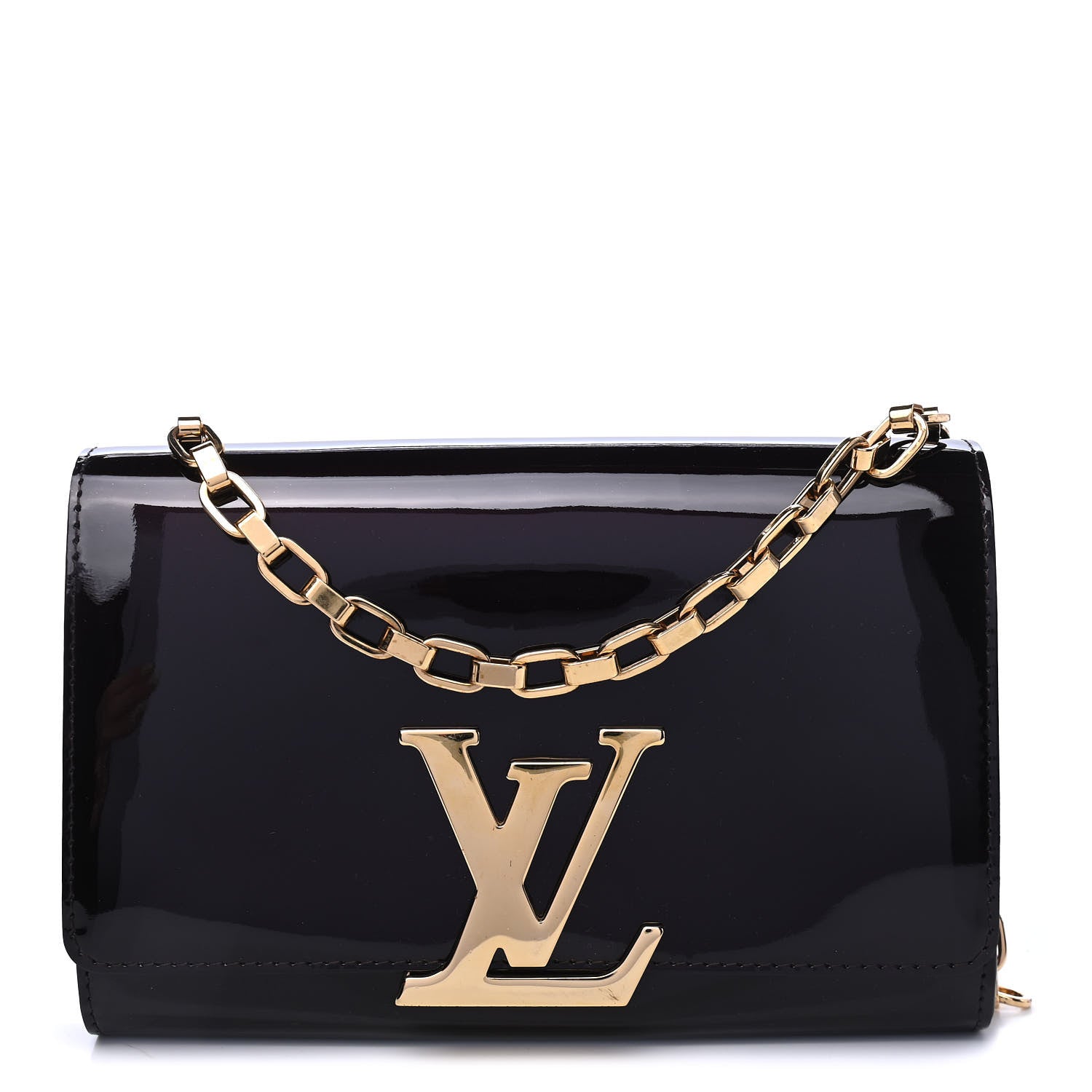 Louis Vuitton Patent Chain Louise MM Amarante 1 of 5