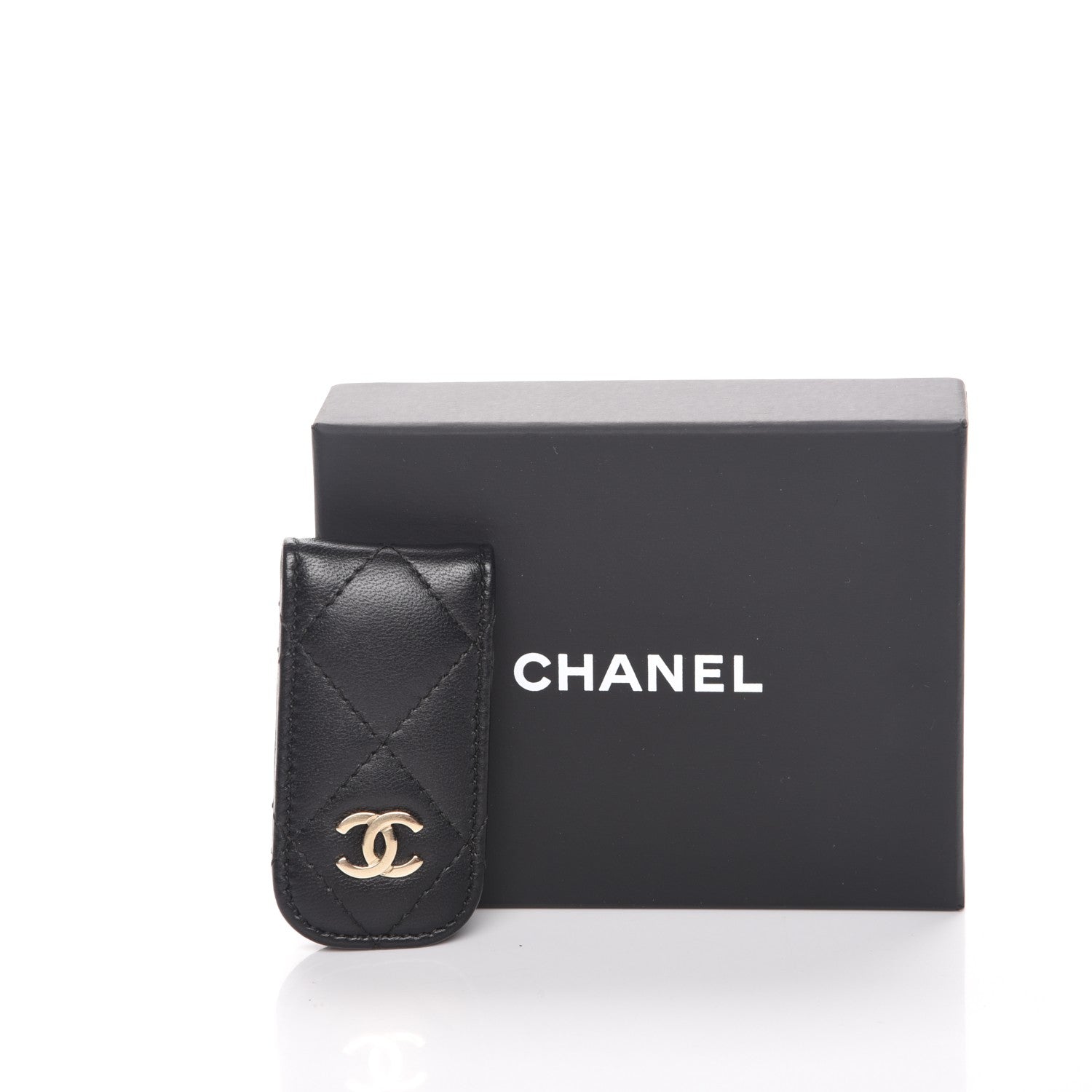 Chanel Lambskin Quilted Money Clip Black 7 of 7