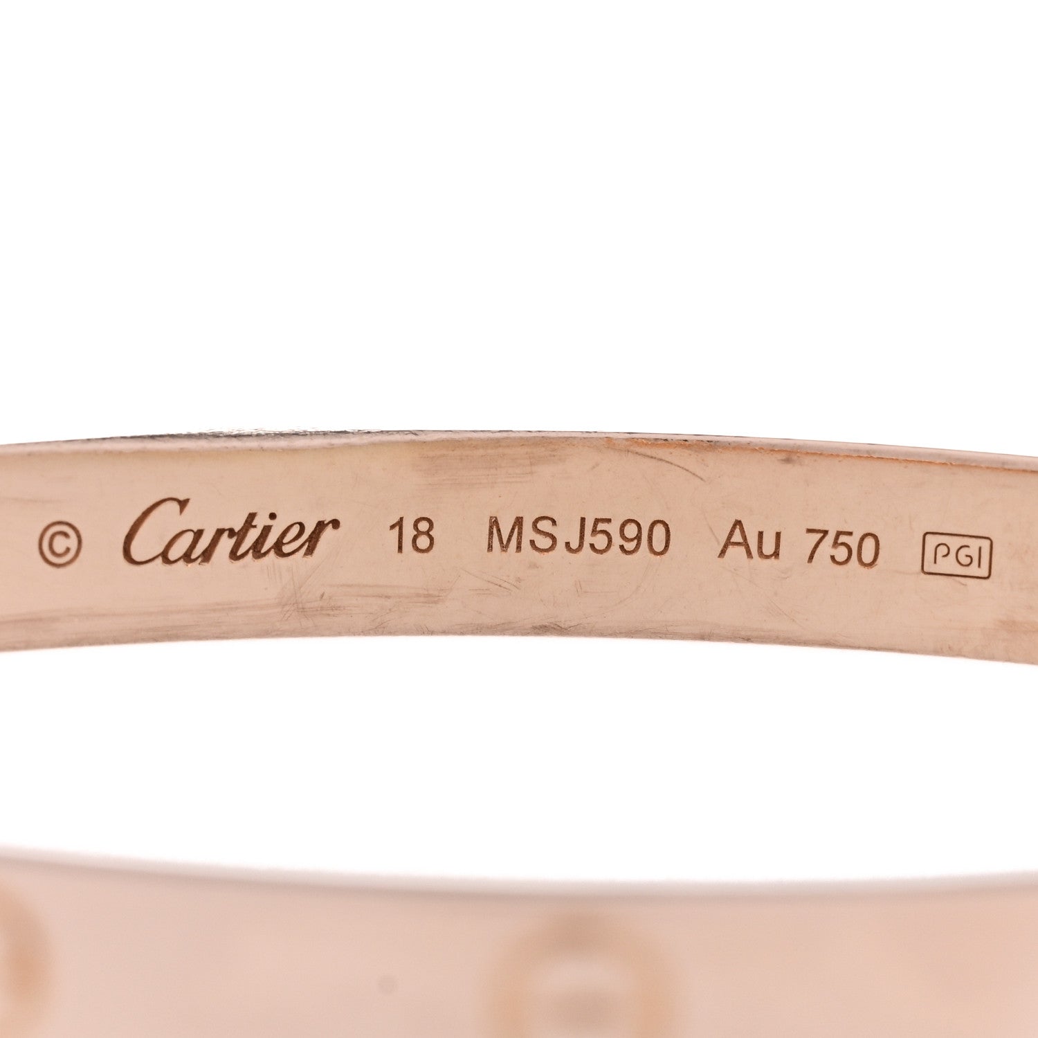 Cartier 18K Pink Gold LOVE Bracelet 18 4 of 8
