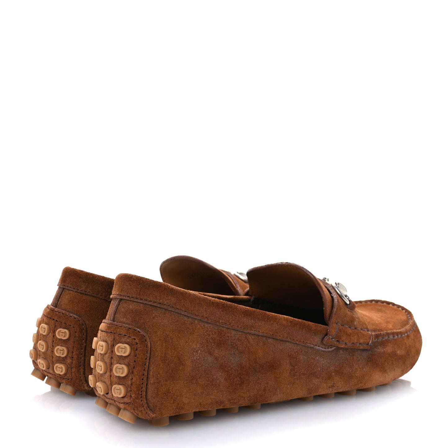 Suede Mens Horsebit Driver Loafers 9.5 Brown