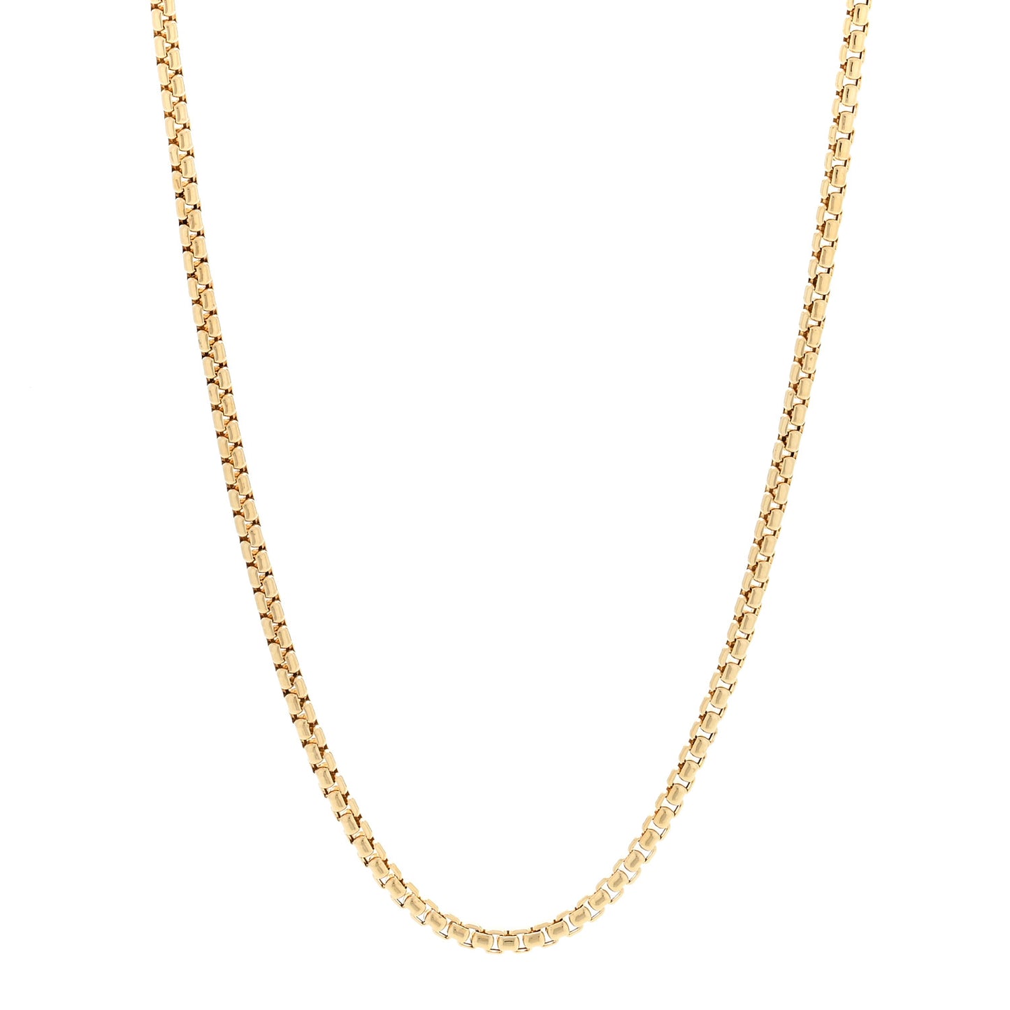 18K Yellow Gold 3.4mm Box Chain Necklace 22"