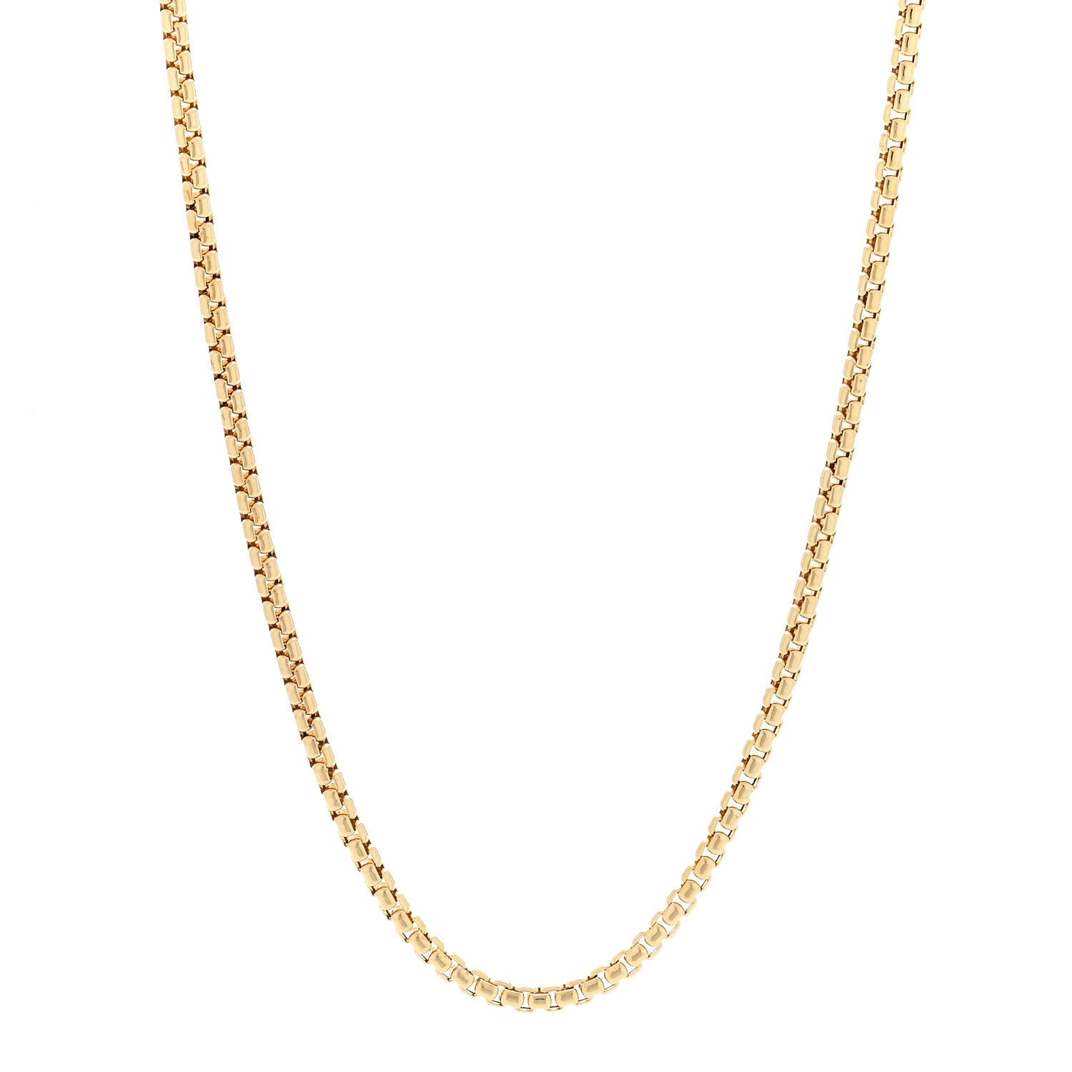 David Yurman 18K Yellow Gold 3.4mm Box Chain Necklace 22" 2 of 4