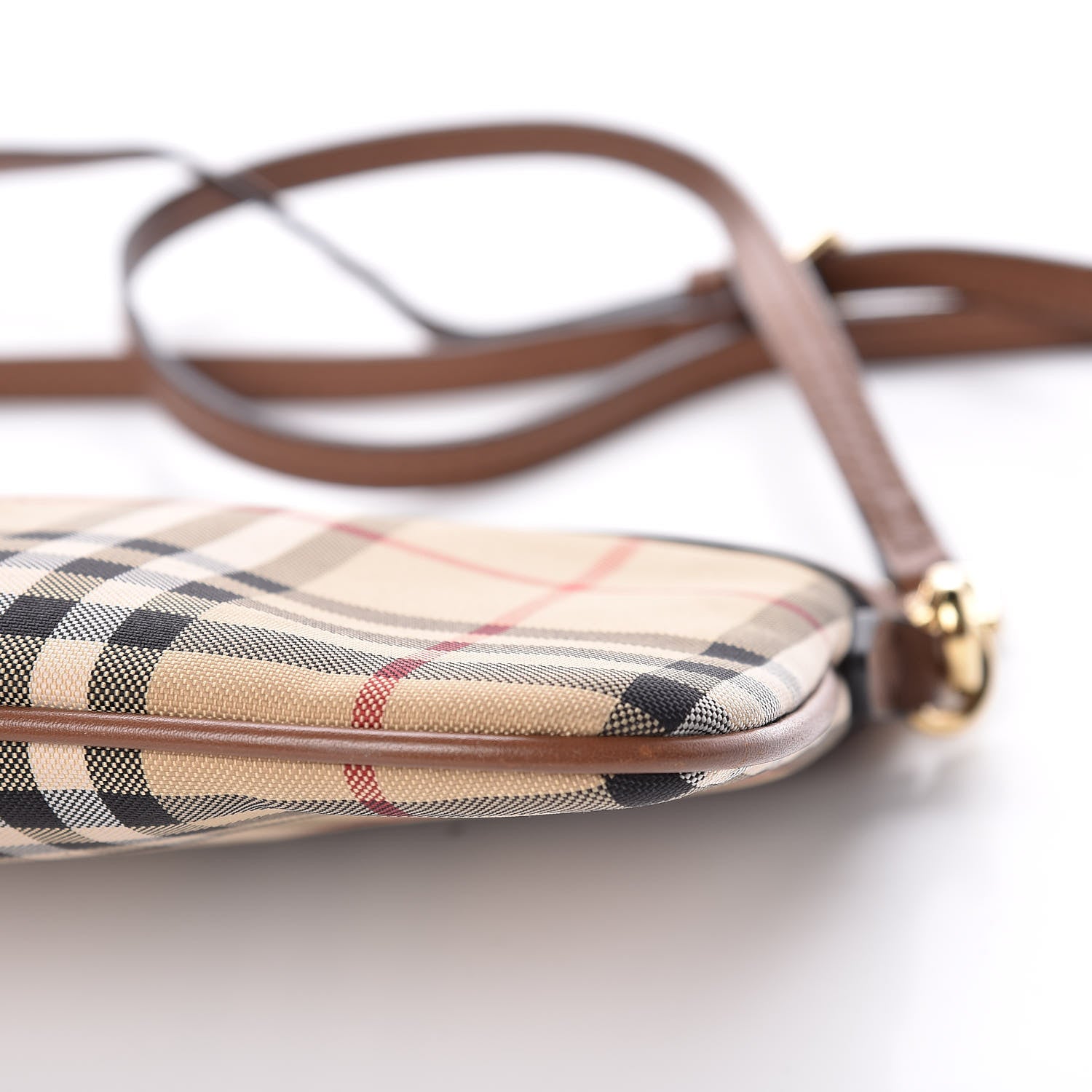 Burberry Horseferry Check Peyton Crossbody Clutch Bag Brown 15 of 15
