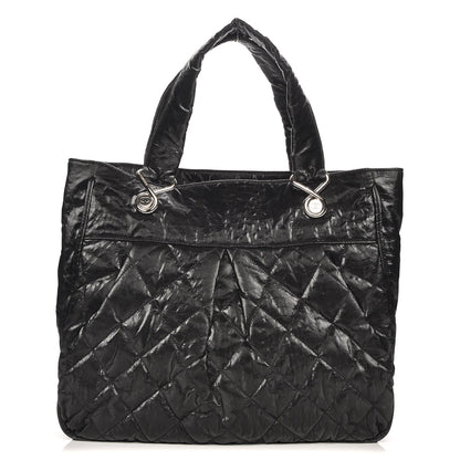 Chanel Crinkled Coated Canvas Large Le Marais Tote Black 1 of 7