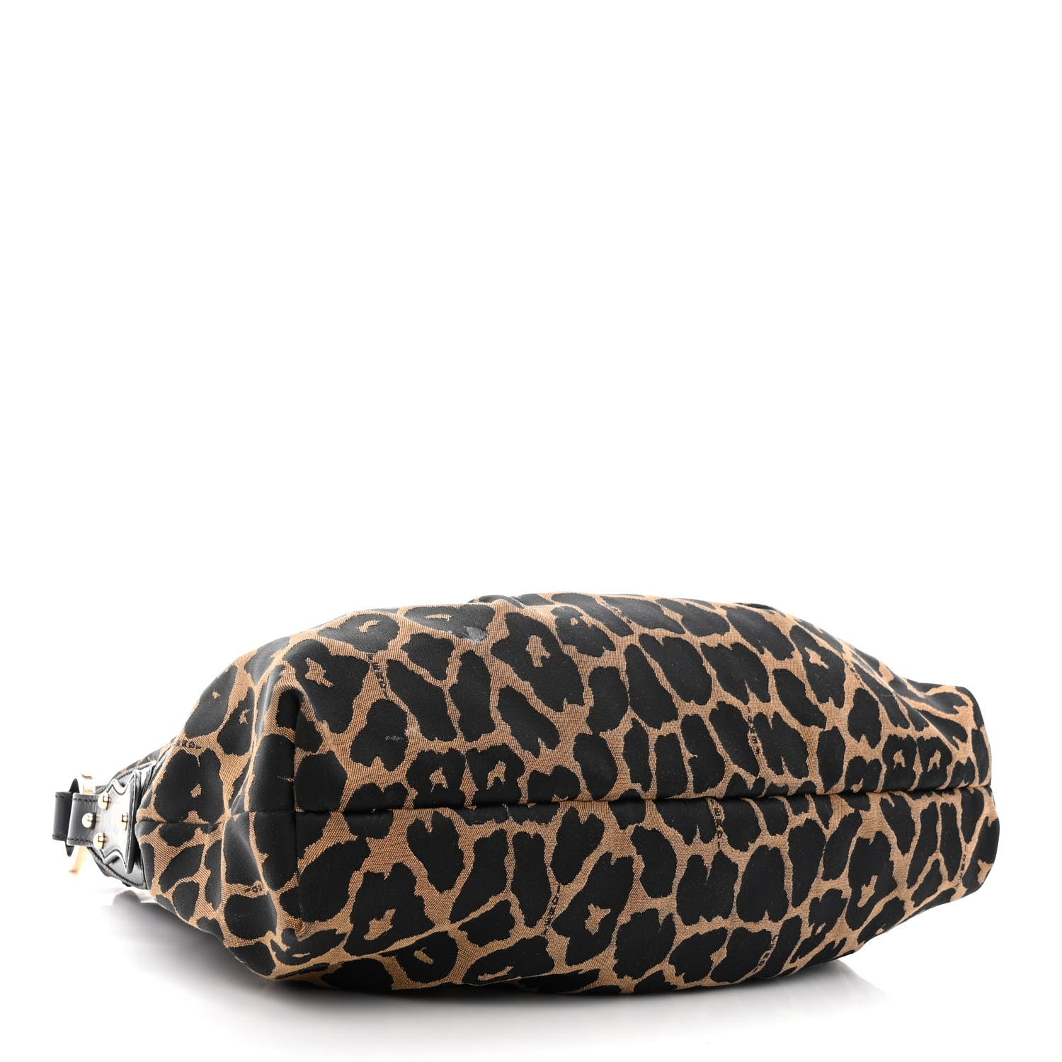Fendi Jacquard Leopard Print Chef Hobo Tobacco 4 of 10