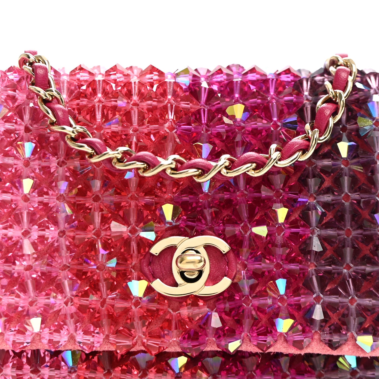 Chanel Crystal Mini Flap Pink Purple 8 of 10