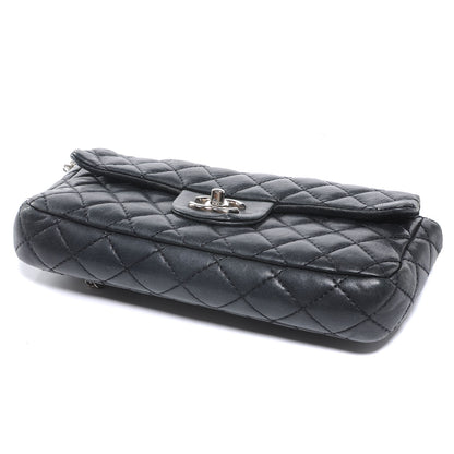 Chanel Lambskin Quilted East West Flap Bijoux Chain Black 5 of 10