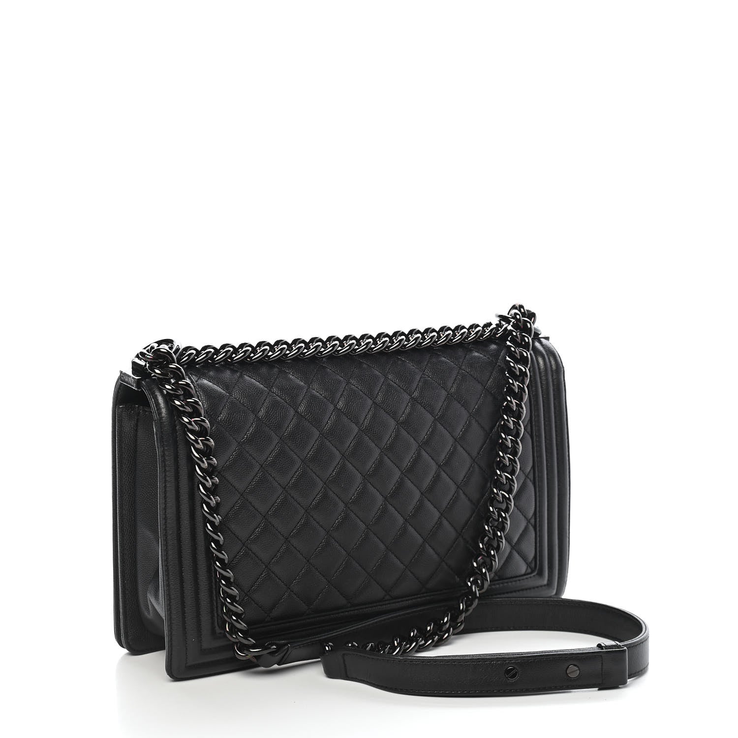 Chanel Caviar Quilted New Medium Boy Flap So Black 3 of 9