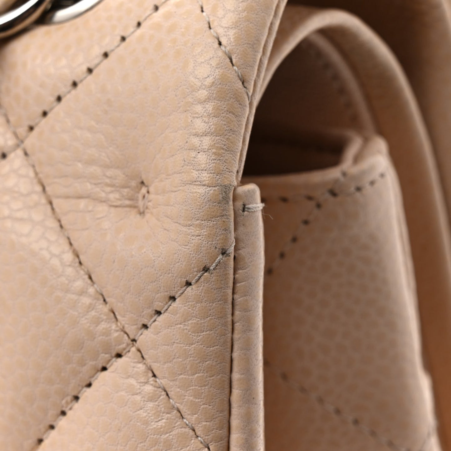 Caviar Quilted Jumbo Double Flap Light Pink