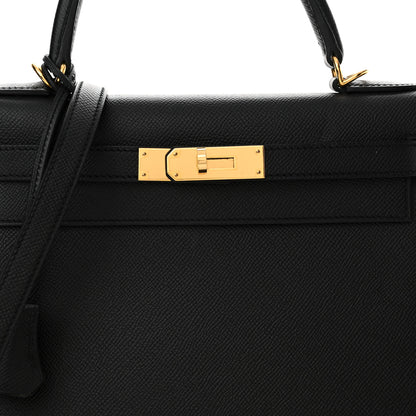 Hermes Epsom Kelly Sellier 28 Black 9 of 17