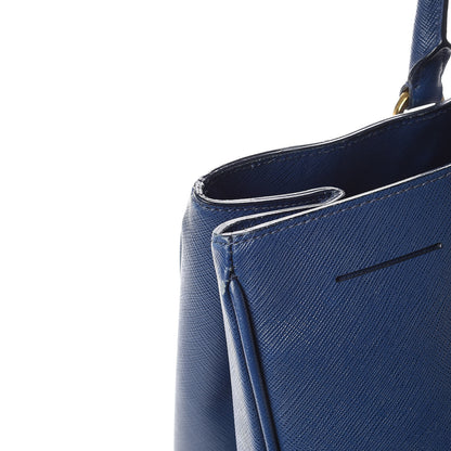 Prada Saffiano Lux Large Tote Bluette 24 of 25