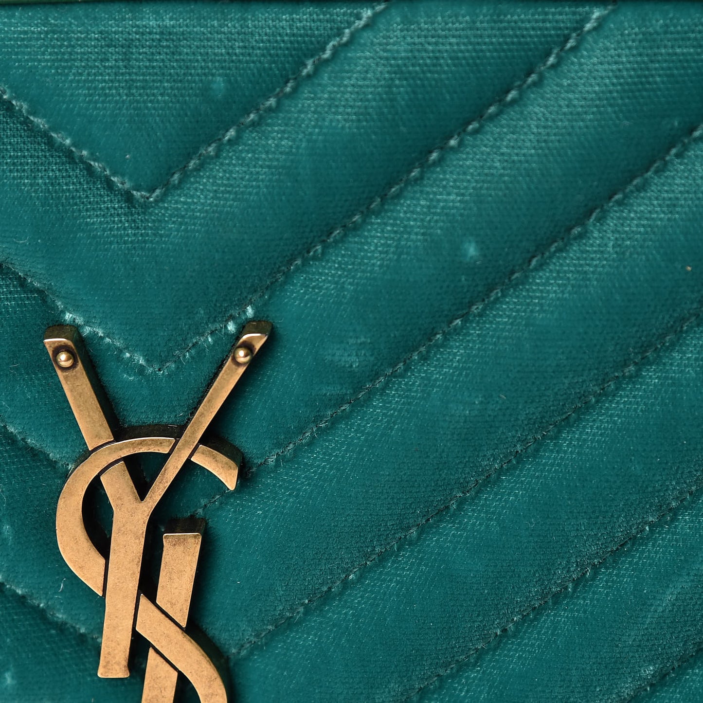 Velvet Matelasse Monogram Lou Camera Bag Deep Malachite