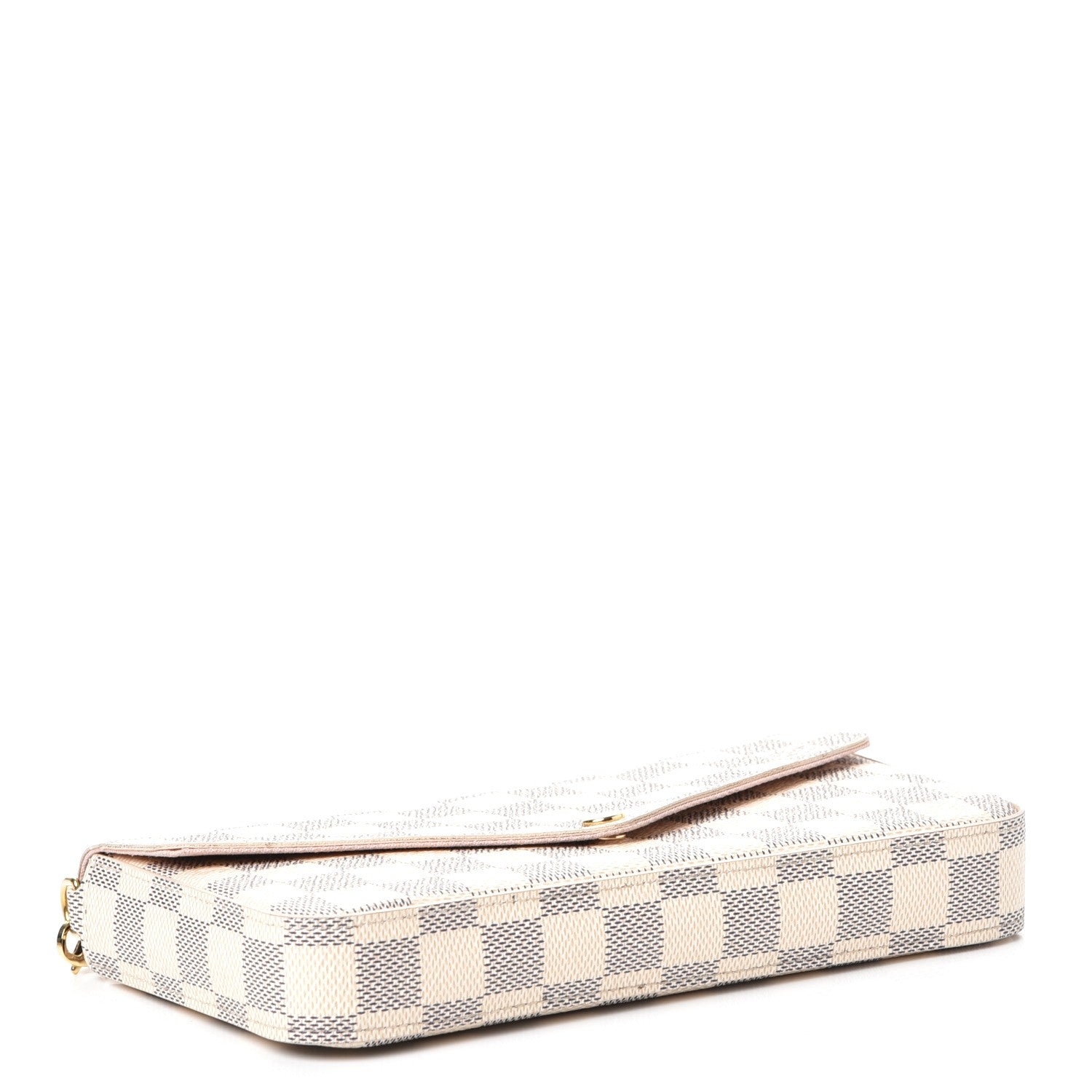 Louis Vuitton Damier Azur Pochette Felicie Chain Wallet Rose Ballerine 6 of 13