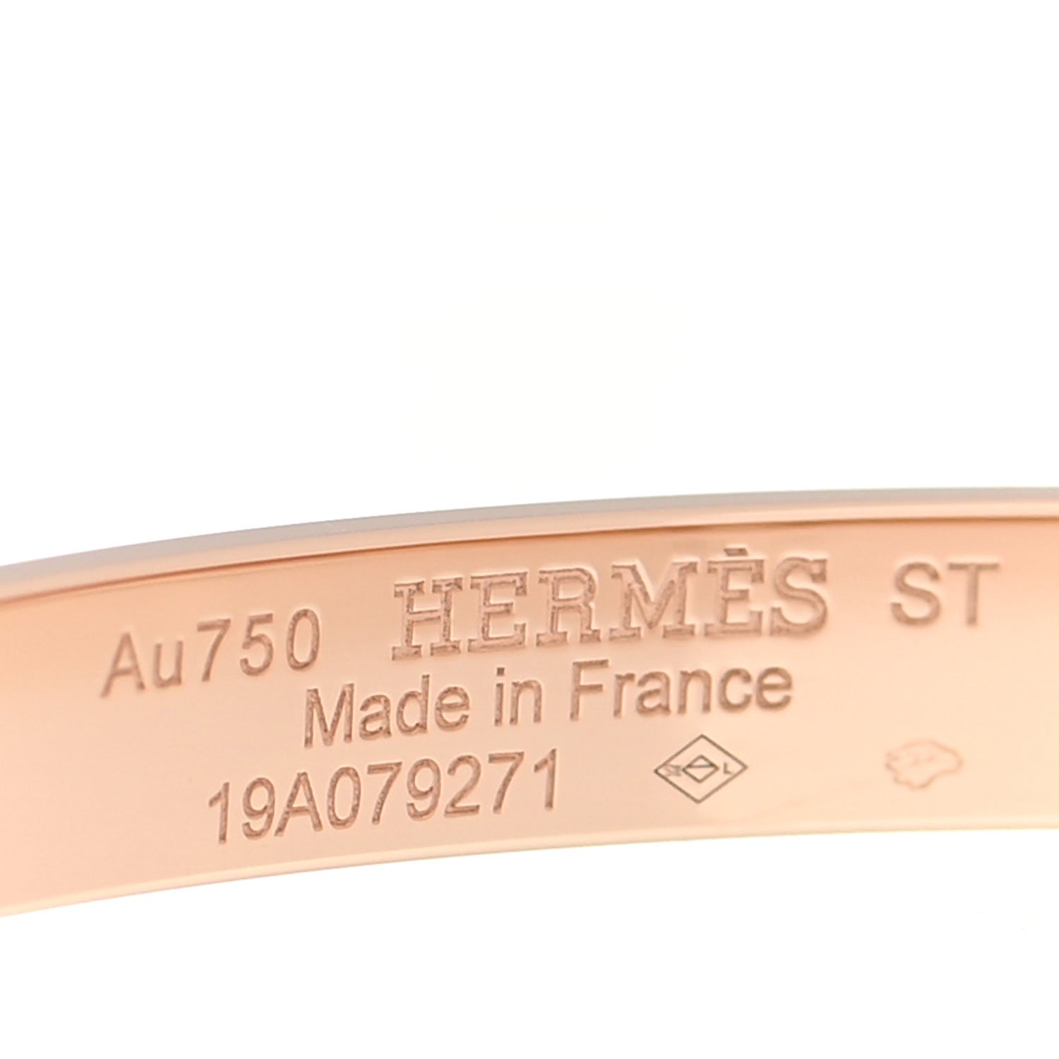 Hermes 18K Rose Gold PM Collier De Chien Bracelet ST 4 of 5