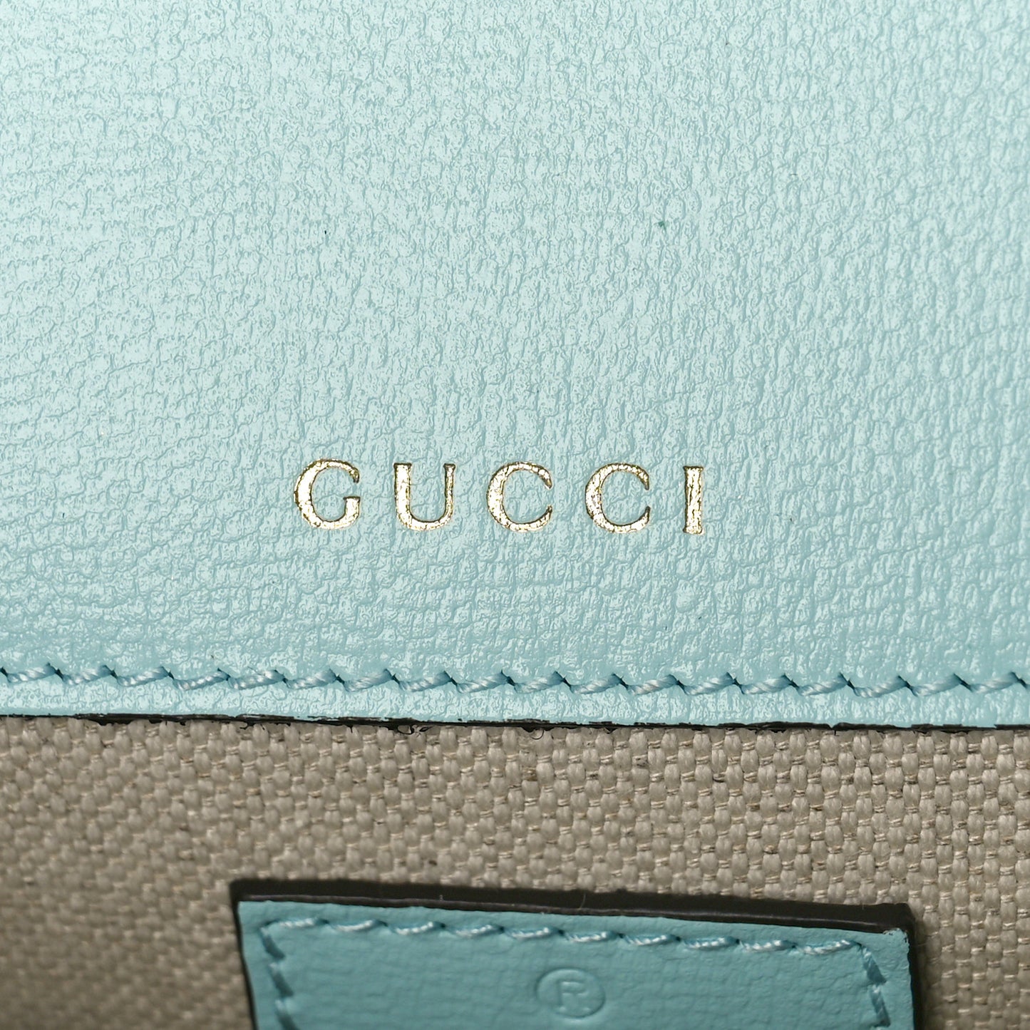 Azalea Calfskin Crystal GG Monogram Mini Horsebit 1955 Shoulder Bag Light Blue