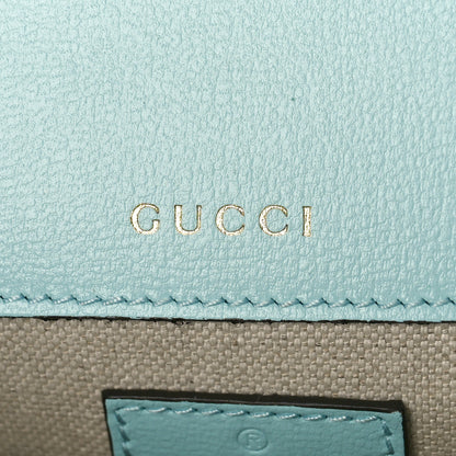 Gucci Azalea Calfskin Crystal GG Monogram Mini Horsebit 1955 Shoulder Bag Light Blue 6 of 11