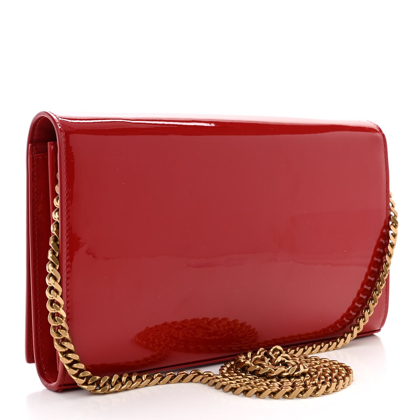 Patent Calfskin Monogram Kate Wallet On Chain Rouge Eros
