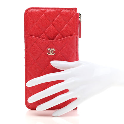 Chanel Caviar Quilted Classic iPhone Pouch Red 2 of 7