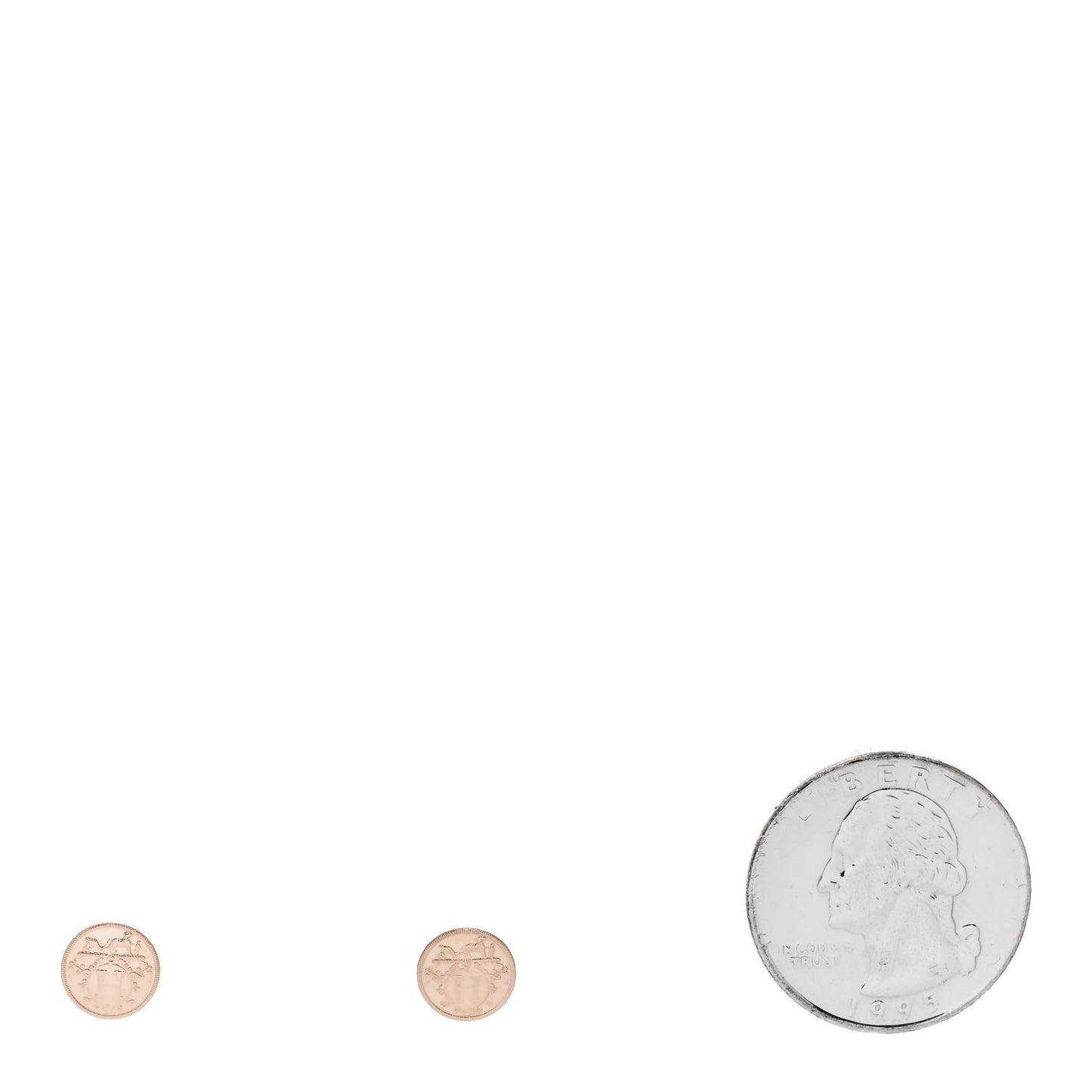 18K Rose Gold TPM Ex-Libris Stud Earrings