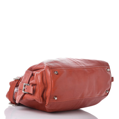 Prada Vitello Daino Shoulder Bag Arancio 4 of 17