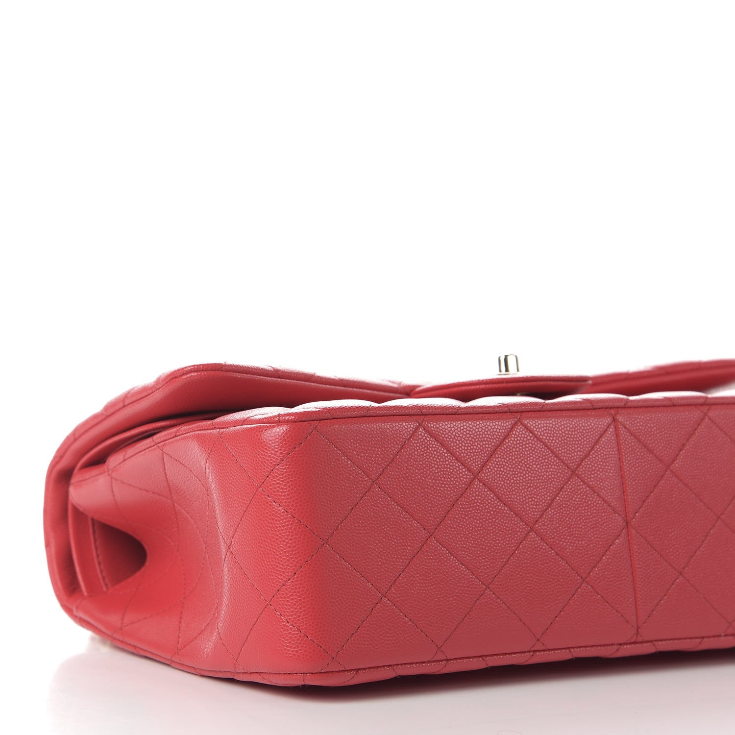Chanel Caviar Quilted Jumbo Double Flap Red 8 of 10