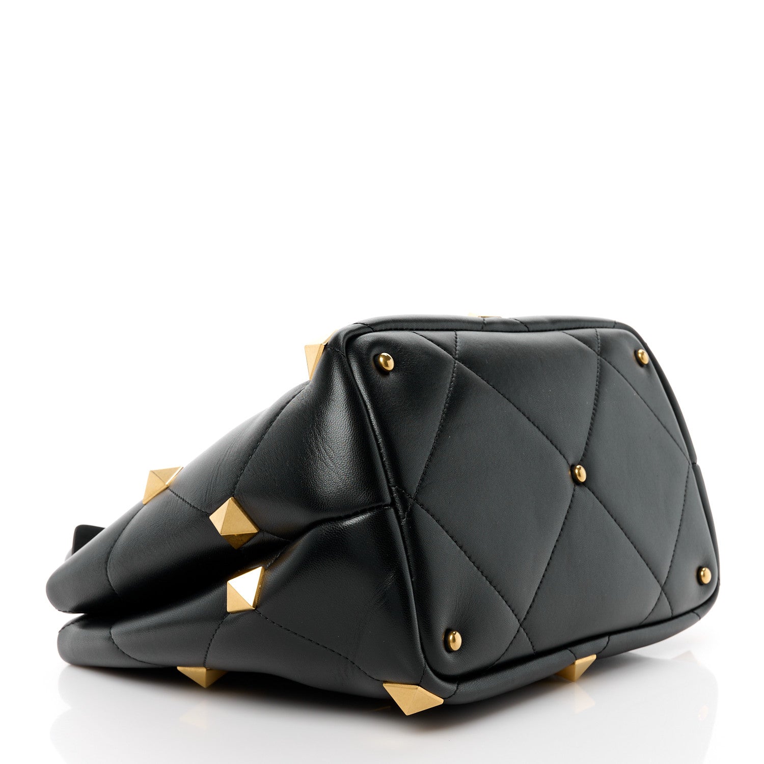 Valentino Garavani Nappa Roman Stud The Handle Bag Black 4 of 11