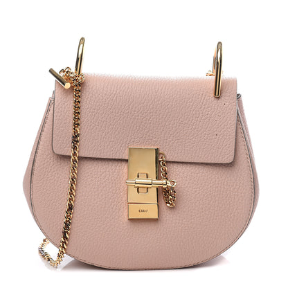 Chloe Grained Lambskin Mini Drew Shoulder Bag Cement Pink 1 of 13