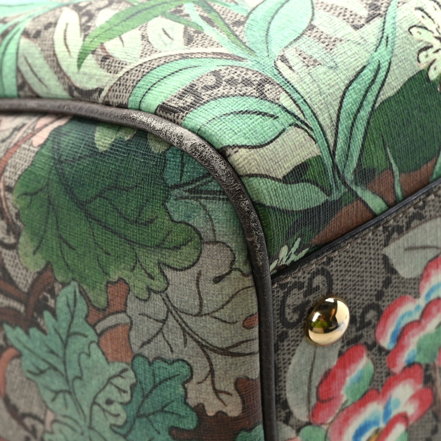 Gucci GG Supreme Monogram Tian Medium Boston Beige Multicolor New Acero 8 of 11