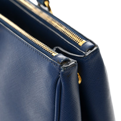 Prada Saffiano Large Galleria Double Zip Tote Bluette 12 of 15