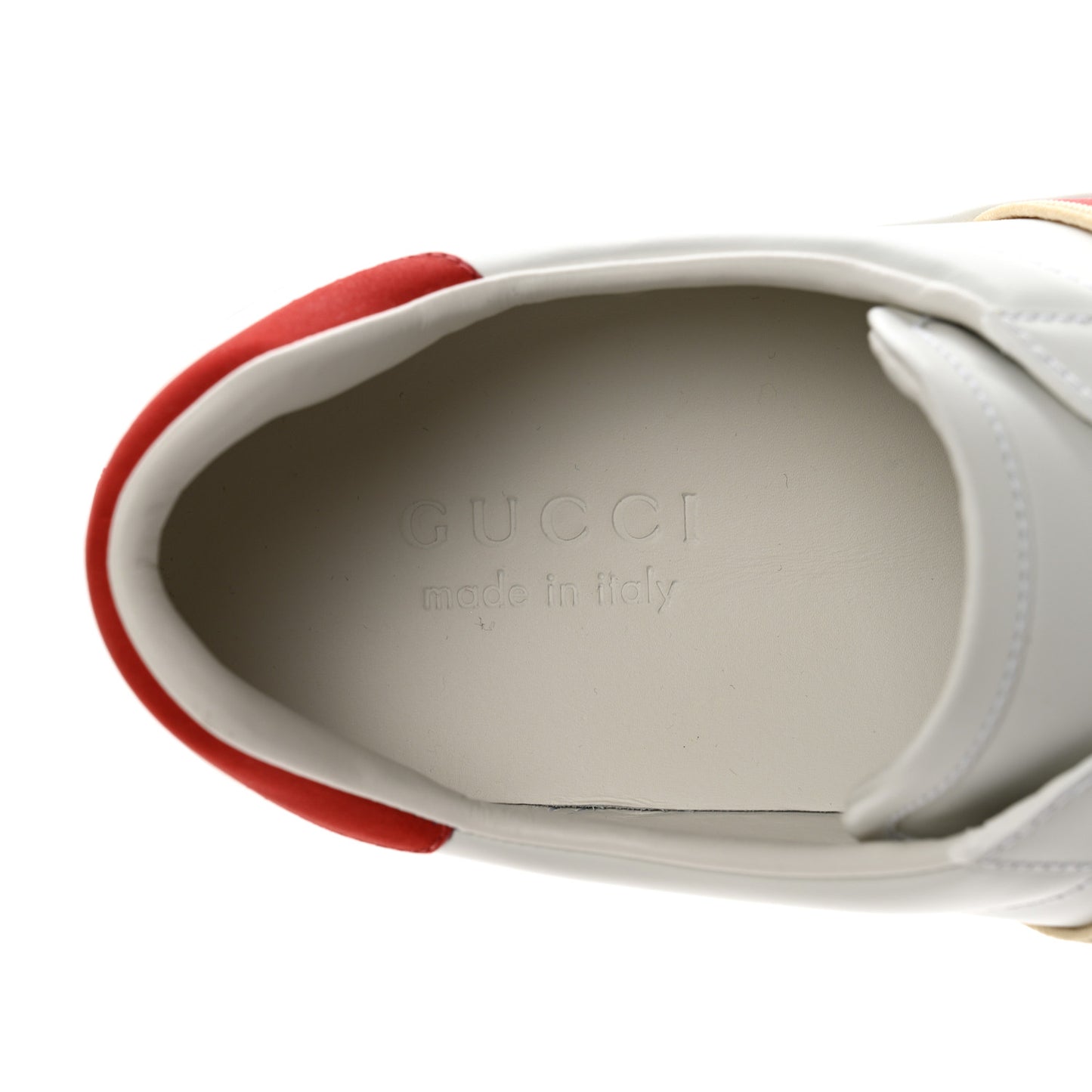 Calfskin Web Interlocking G Mens Ace Sneakers 7 White
