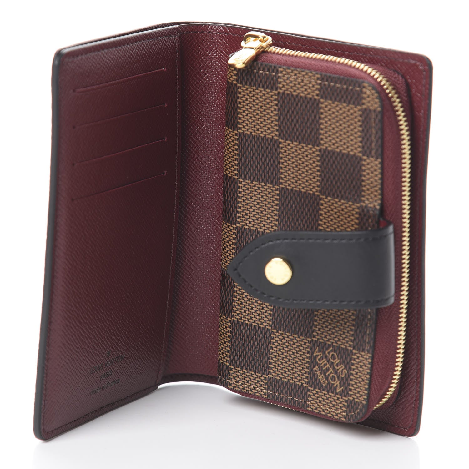 Louis Vuitton Damier Ebene Juliette Wallet Bordeaux Black 4 of 5