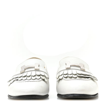 Hermes Calfskin Womens Royal Loafers 35 White 3 of 8