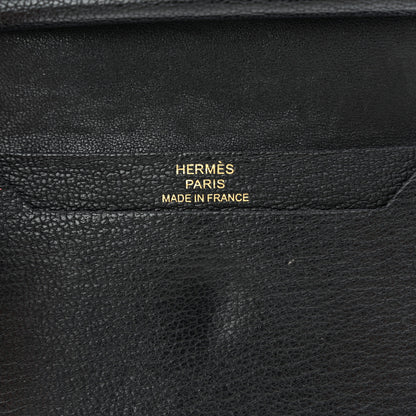 Hermes Chevre Mysore Mini Bearn Wallet Black 6 of 15