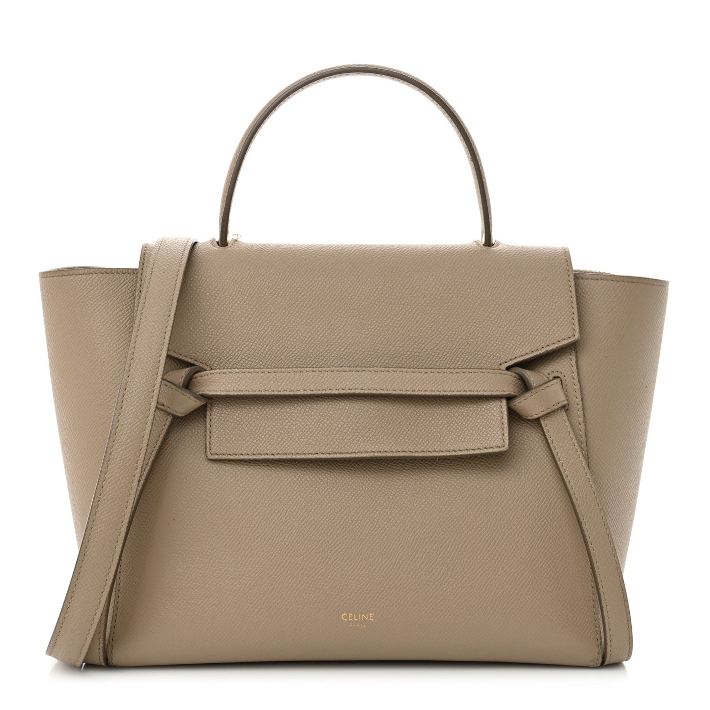 Grained Calfskin Micro Belt Bag Light Taupe