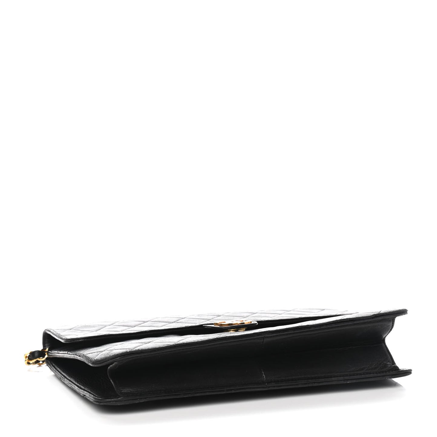 Lambskin Quilted Medium Single Flap Black