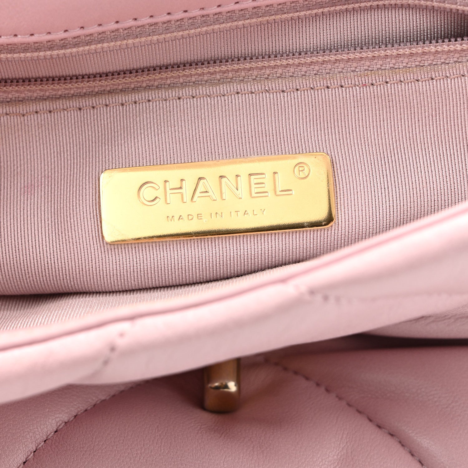 Chanel Lambskin Quilted Medium Chanel 19 Flap Light Pink 6 of 12